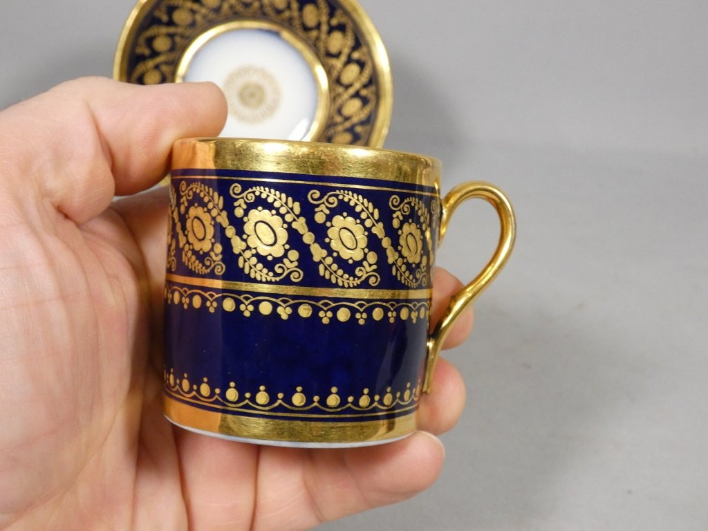 Schoelcher, tasse litron de collection en porcelaine de Paris époque Empire, début XIX ème-photo-2
