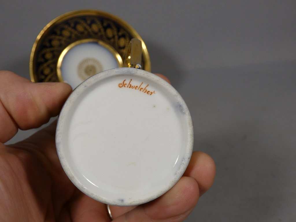 Schoelcher, tasse litron de collection en porcelaine de Paris époque Empire, début XIX ème-photo-4