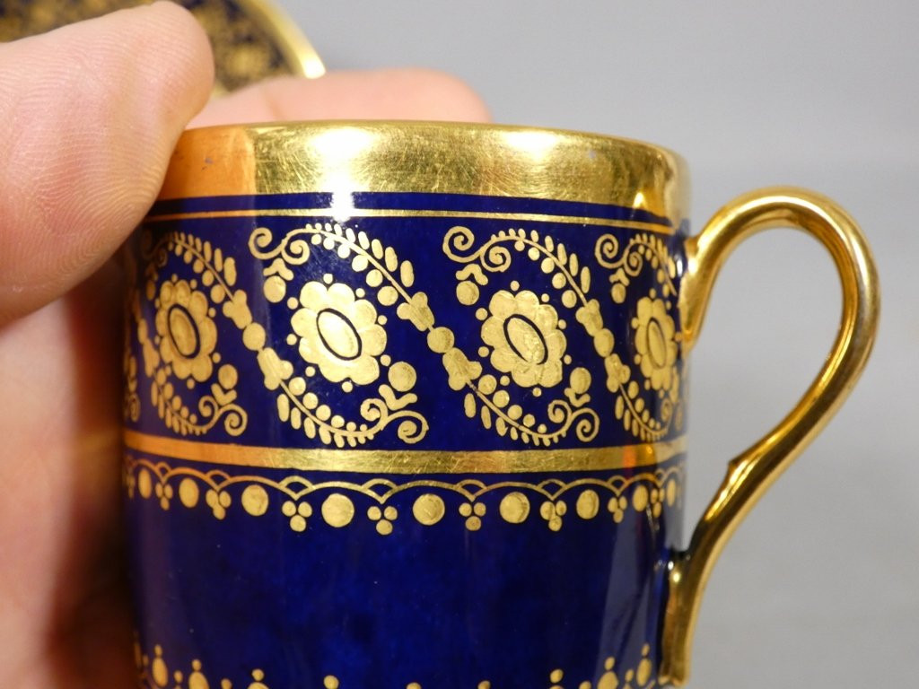Schoelcher, tasse litron de collection en porcelaine de Paris époque Empire, début XIX ème-photo-2