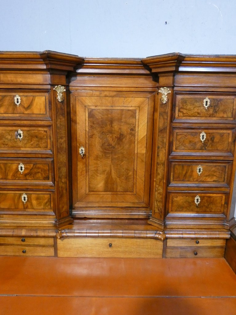 Bureau Mazarin formant cabinet, armoire à écrire, Louis XIV, époque début XVIII ème-photo-1