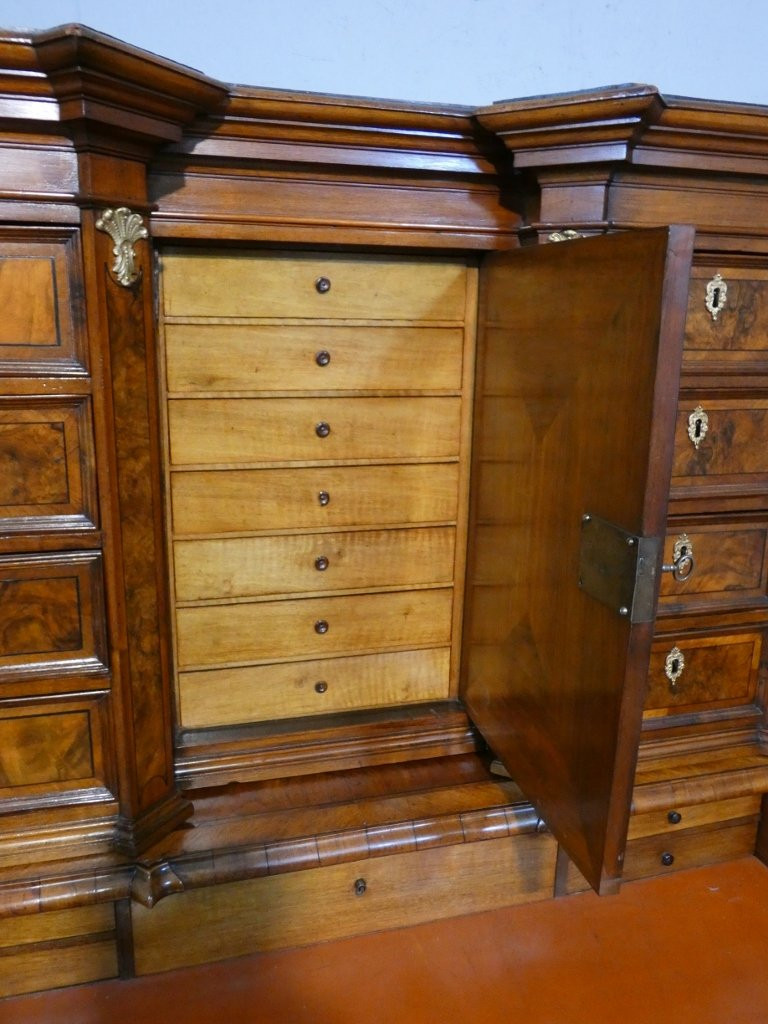 Bureau Mazarin formant cabinet, armoire à écrire, Louis XIV, époque début XVIII ème-photo-3