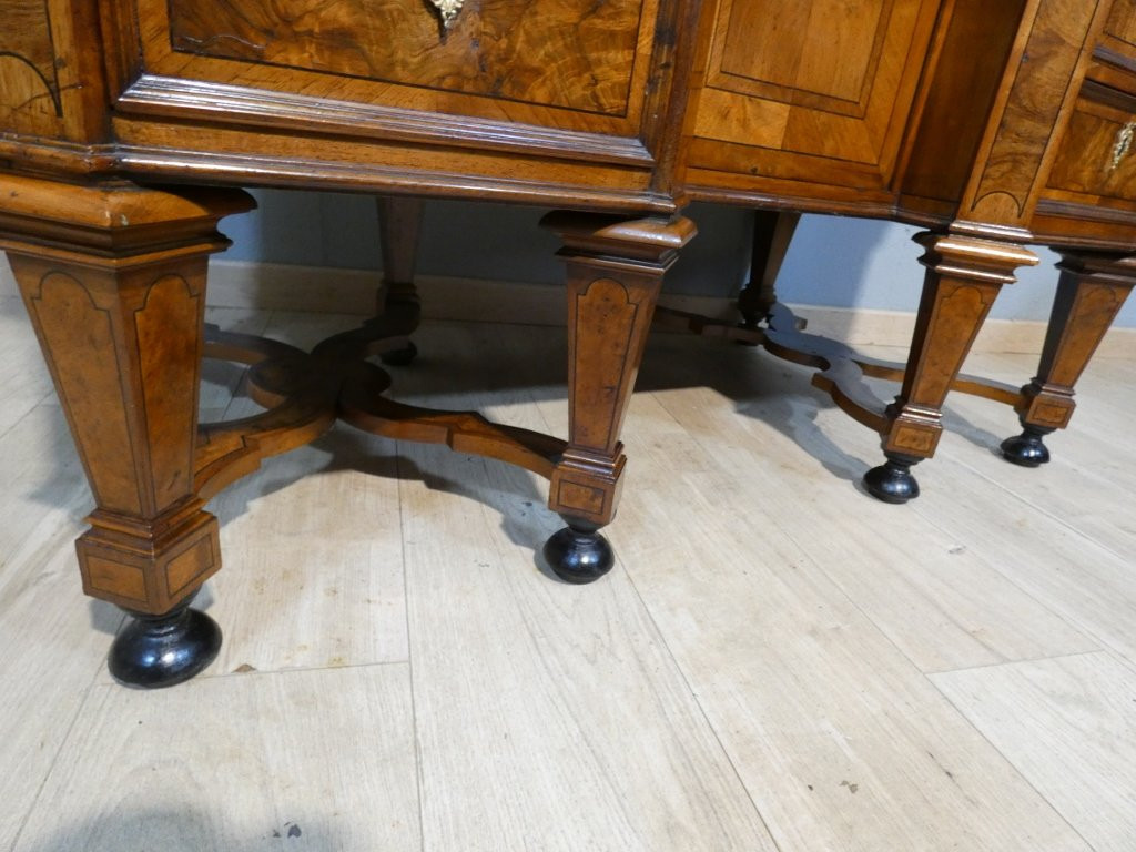 Bureau Mazarin formant cabinet, armoire à écrire, Louis XIV, époque début XVIII ème-photo-7