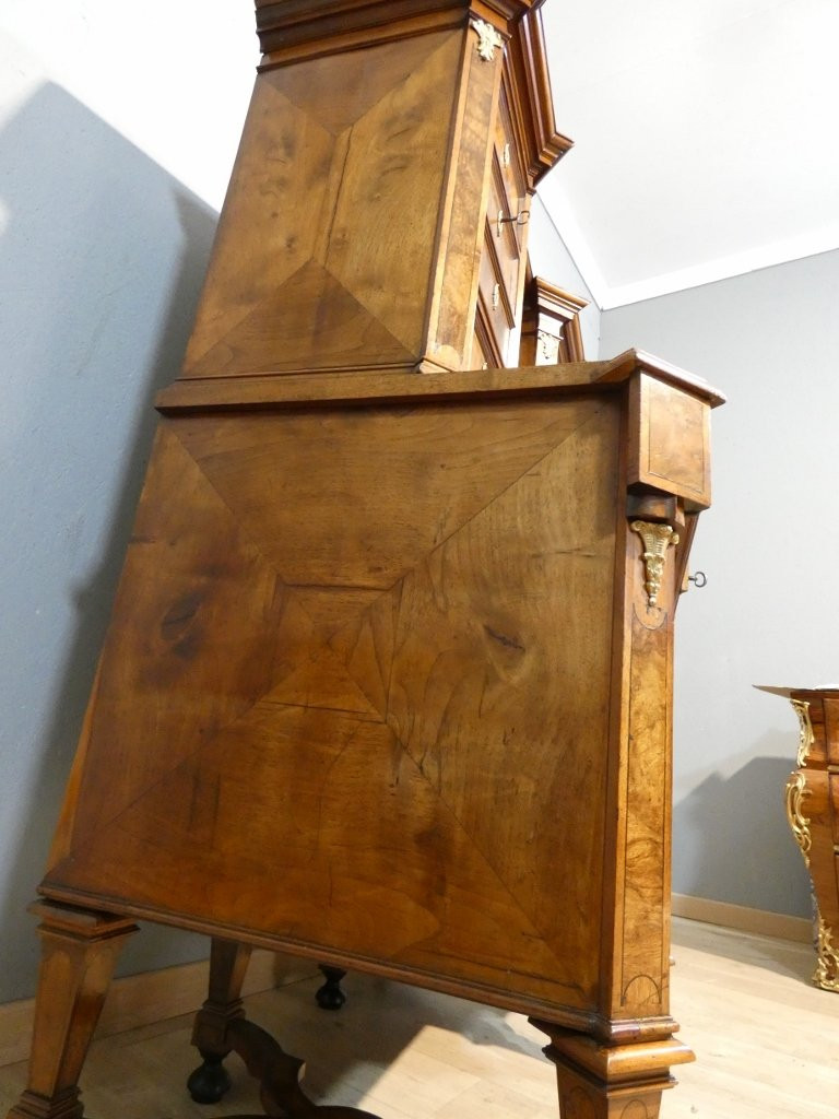 Bureau Mazarin formant cabinet, armoire à écrire, Louis XIV, époque début XVIII ème-photo-8