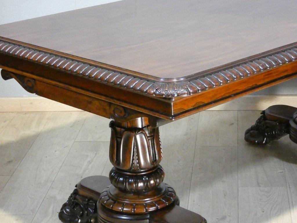 Rosewood Dining Or Library Table, England Early 19th Century-photo-3