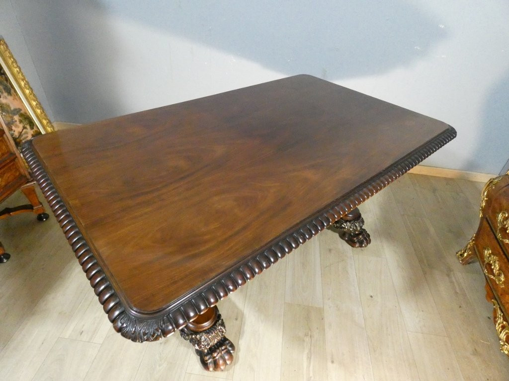 Rosewood Dining Or Library Table, England Early 19th Century-photo-1