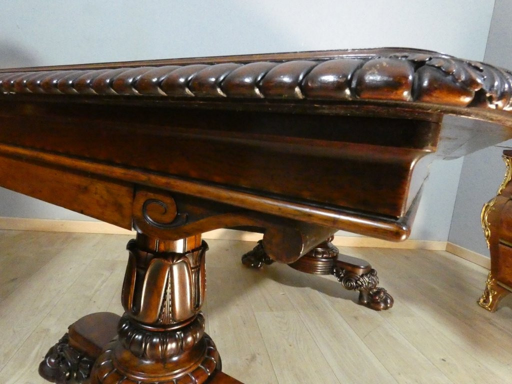 Rosewood Dining Or Library Table, England Early 19th Century-photo-8