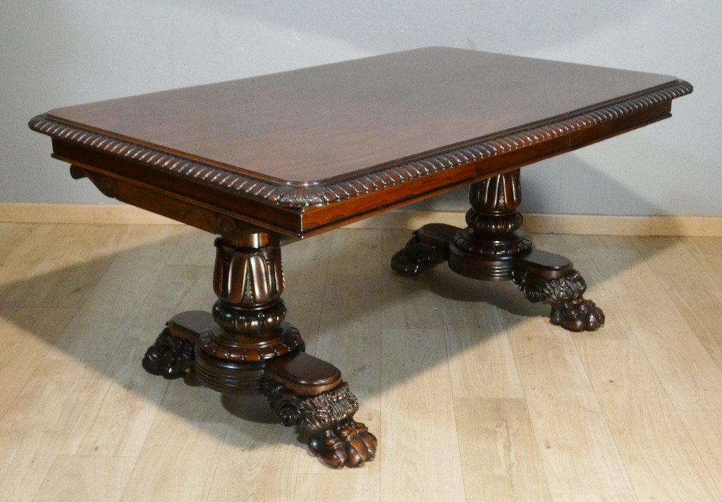 Rosewood Dining Or Library Table, England Early 19th Century