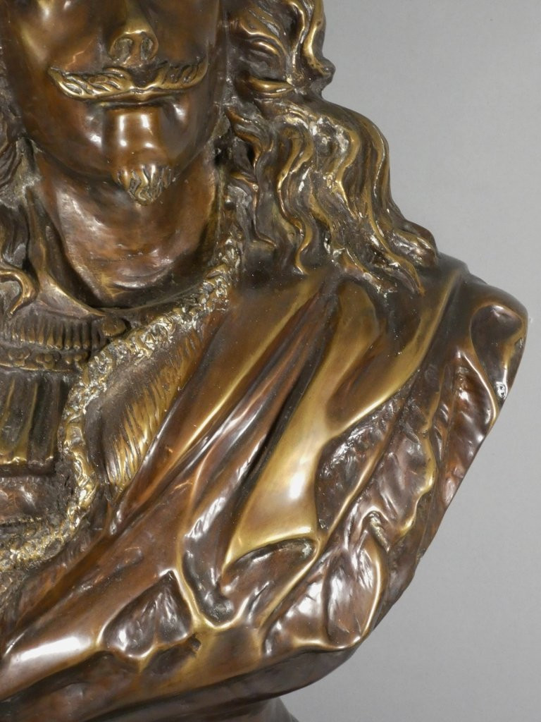 86 Cm High! Very Large Bronze Bust Of Rembrandt After Carrier Belleuse-photo-3