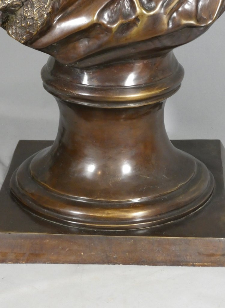 86 Cm High! Very Large Bronze Bust Of Rembrandt After Carrier Belleuse-photo-2