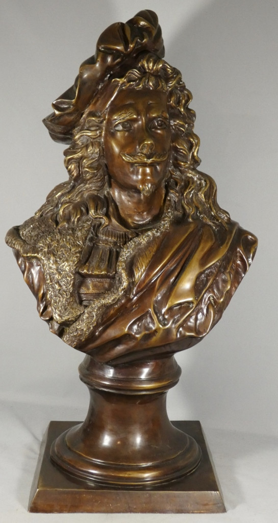 86 Cm High! Very Large Bronze Bust Of Rembrandt After Carrier Belleuse