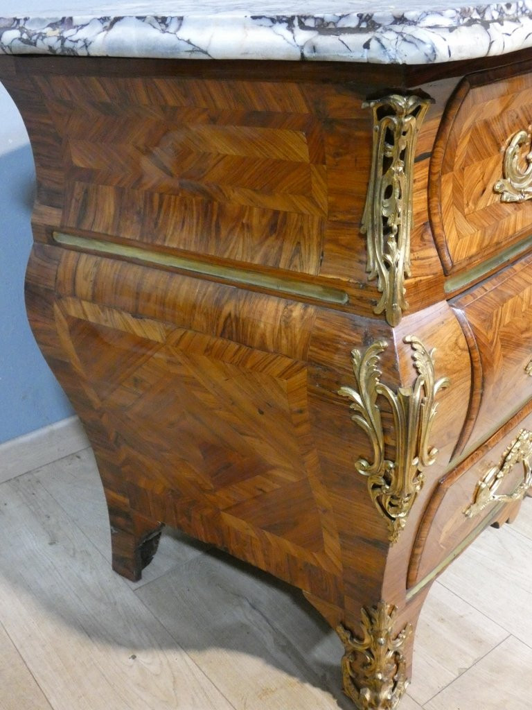 Commode tombeau époque Régence estampille FMD pour François Mondon, début XVIII ème siècle-photo-3