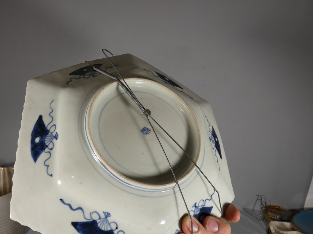 Imari, Hexagonal Japanese Porcelain Dish With Dragon Design, Meiji Period, 19th Century-photo-3