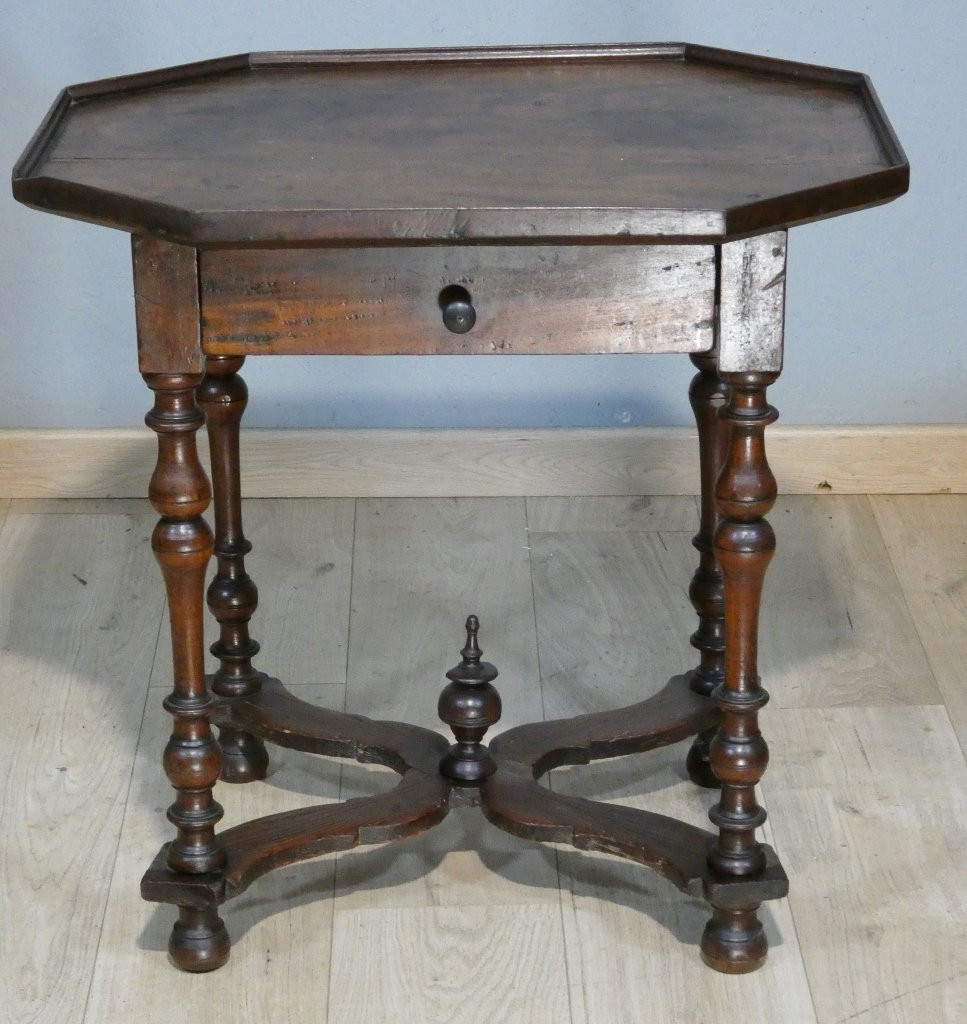 Louis XIII Period Walnut Cabaret Or Occasional Table, 17th Century-photo-2
