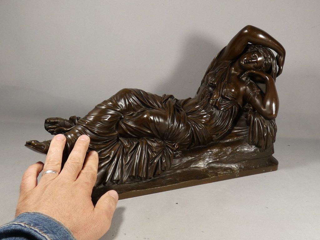 Sleeping Ariadne - Important Bronze By Barbedienne, Late 19th Century-photo-1