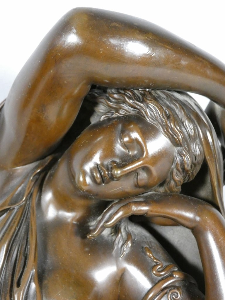 Sleeping Ariadne - Important Bronze By Barbedienne, Late 19th Century-photo-5