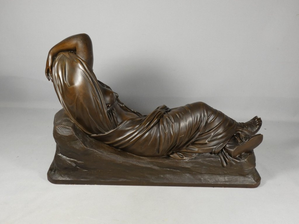 Sleeping Ariadne - Important Bronze By Barbedienne, Late 19th Century-photo-7