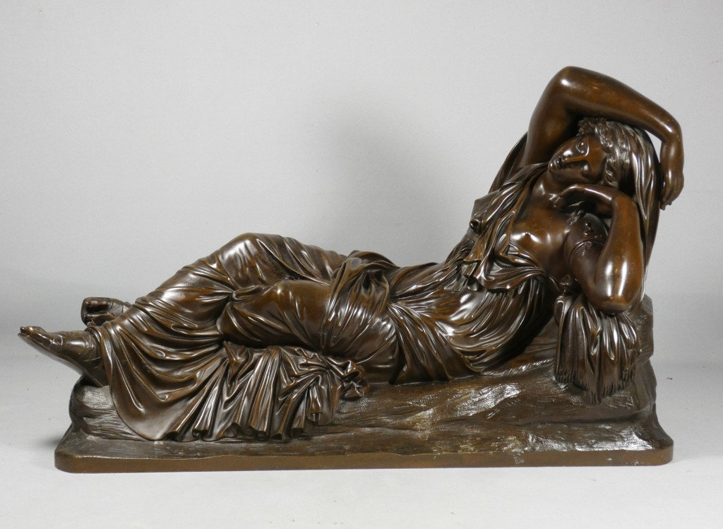 Sleeping Ariadne - Important Bronze By Barbedienne, Late 19th Century