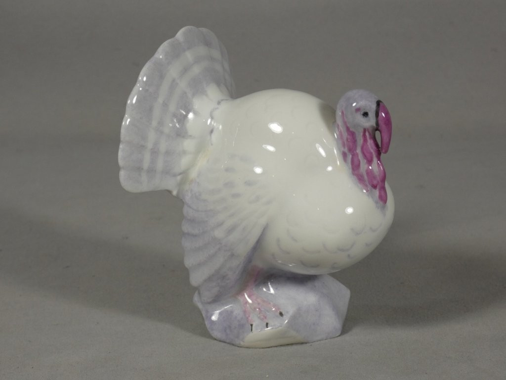 Le dindon par Haviland, statuette animalière en porcelaine de Limoges-photo-2