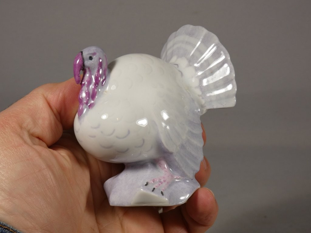 Le dindon par Haviland, statuette animalière en porcelaine de Limoges-photo-3
