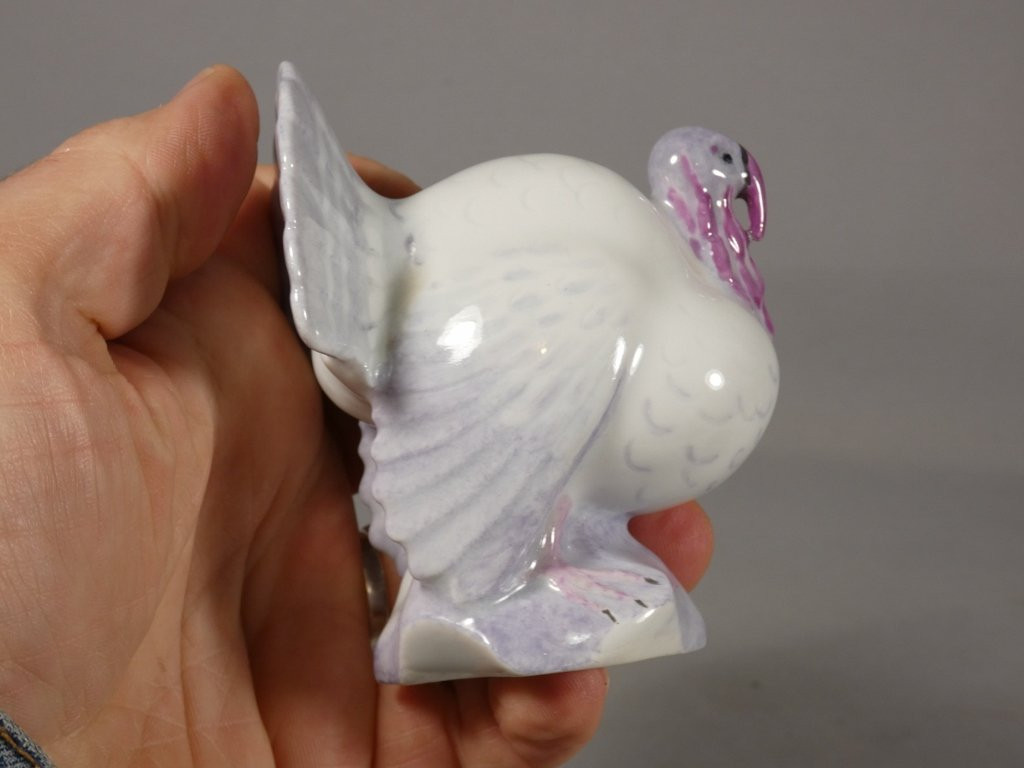 Le dindon par Haviland, statuette animalière en porcelaine de Limoges-photo-1