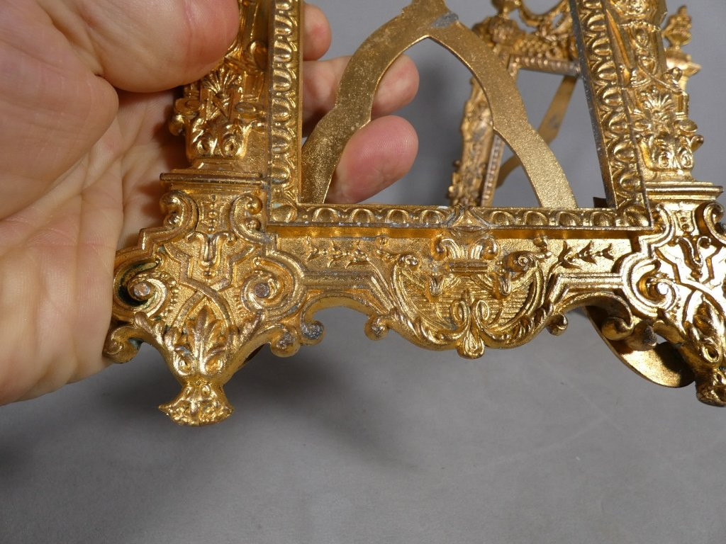 Pair Of Renaissance-style Gilt Metal Picture Frames, Late 19th Century-photo-6