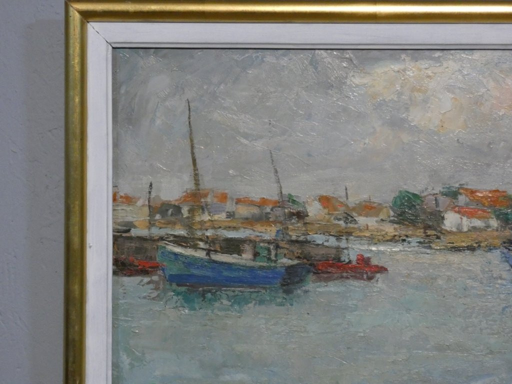  Noël Demeyer (1896-1983), Painter Of The Roubaix Group, Boats At Quay-photo-2