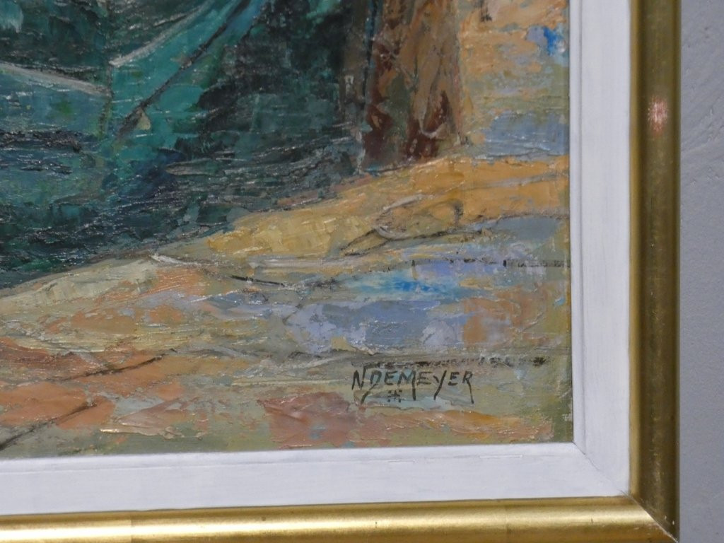  Noël Demeyer (1896-1983), Painter Of The Roubaix Group, Boats At Quay-photo-4