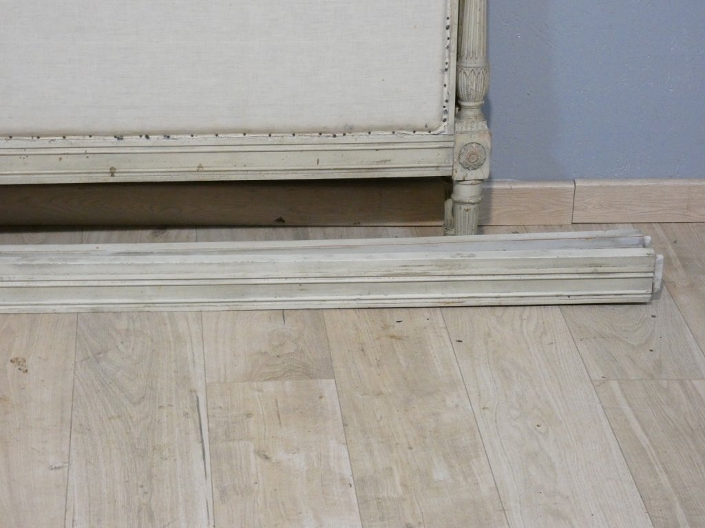 Louis XVI Style Painted Wood Bed With Detached Columns, 140*190 Cm-photo-4