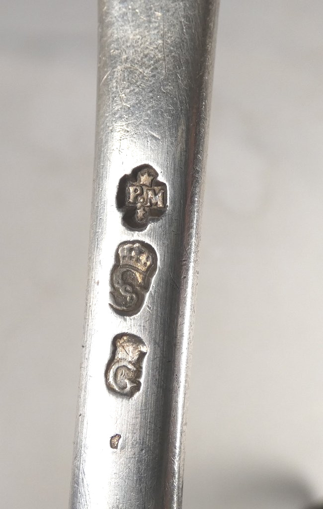 18th Century, Solid Silver Uni-flat Stewing Spoon, Reims Circa 1723