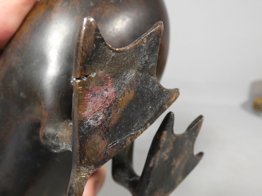 China 19th Century, Duck Perfume Burner In Patinated Bronze-photo-8