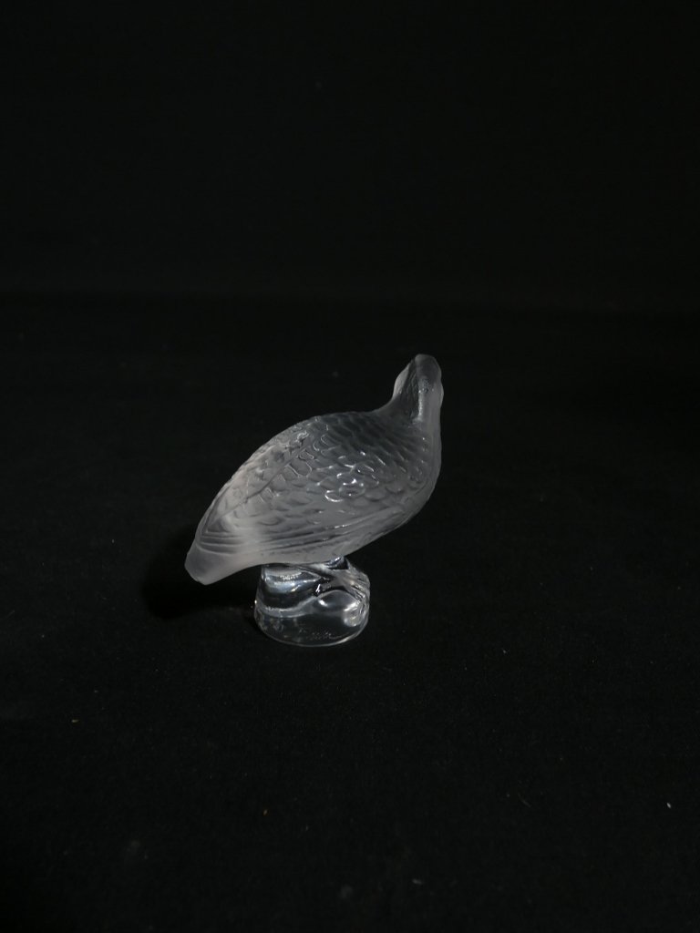 Lalique, statuette perdrix en cristal satiné-photo-4