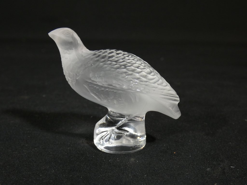 Lalique, statuette perdrix en cristal satiné-photo-3