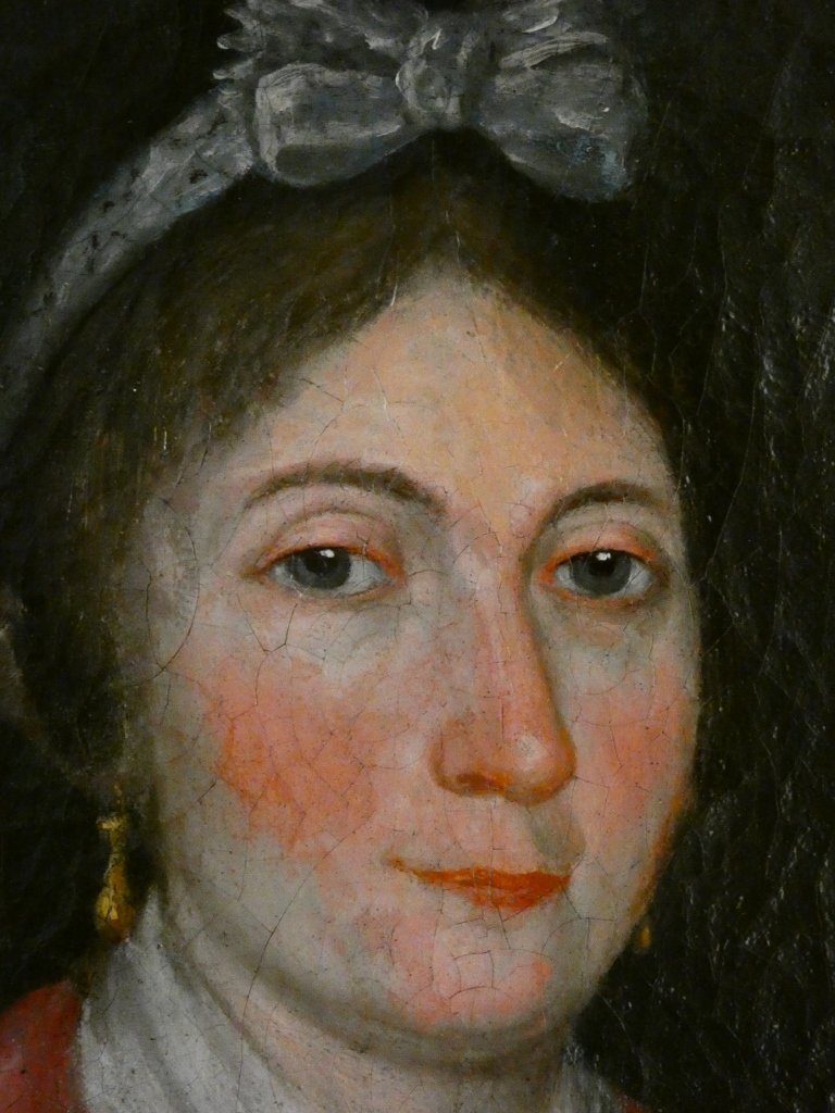 Portrait de Dame à l'Éventail – Époque Empire / Restauration, début XIXe siècle-photo-2