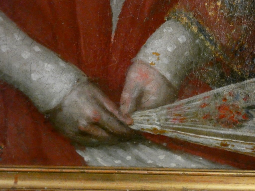Portrait de Dame à l'Éventail – Époque Empire / Restauration, début XIXe siècle-photo-2