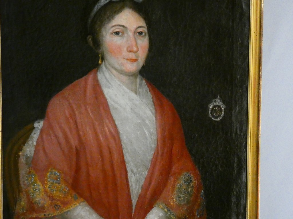 Portrait de Dame à l'Éventail – Époque Empire / Restauration, début XIXe siècle-photo-5