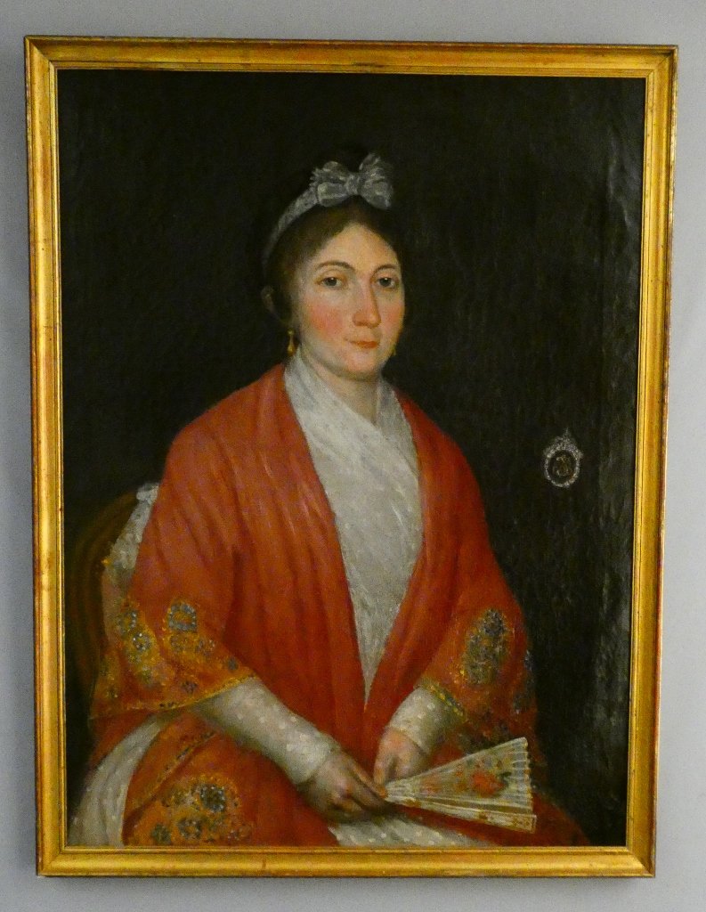 Portrait de Dame à l'Éventail – Époque Empire / Restauration, début XIXe siècle