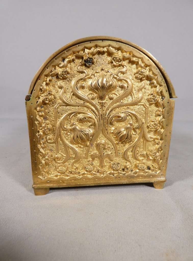 Coffret en bronze doré de style néo-gothique, XIXe siècle-photo-4