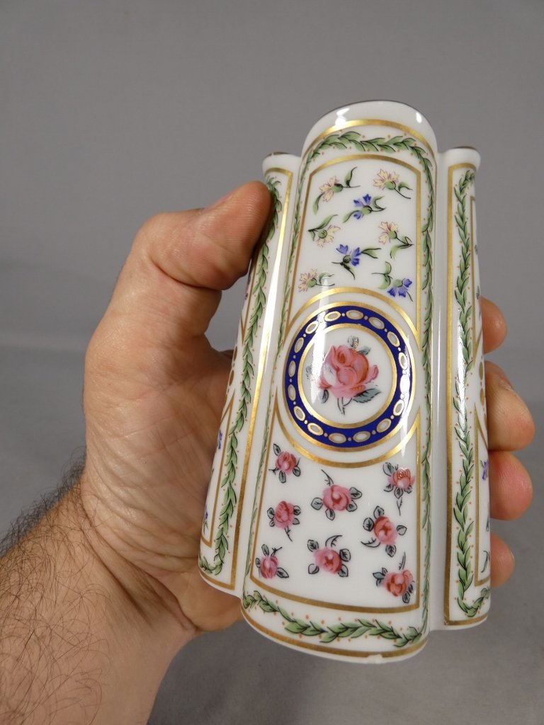 Haviland Louveciennes, Marie Antoinette Trianon-style Porcelain Vase, Limoges-photo-2