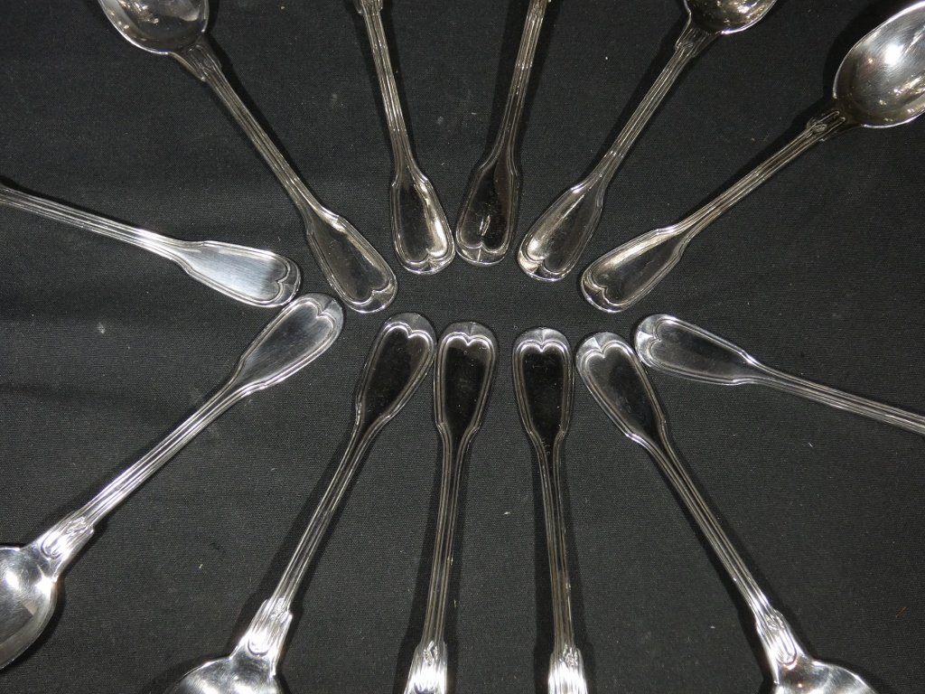 Confiturier en argent massif et cristal &eacute;poque Restauration, d&eacute;but XIX &egrave;me-photo-4