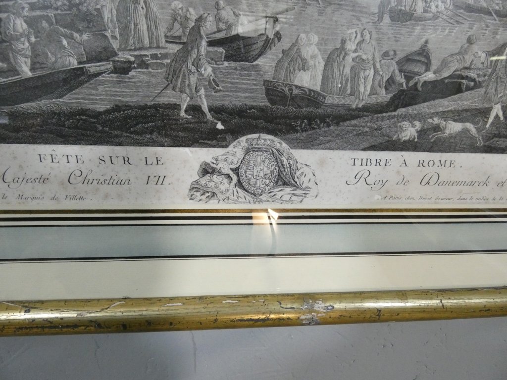 Very Large 18th-century Engraving, -photo-2