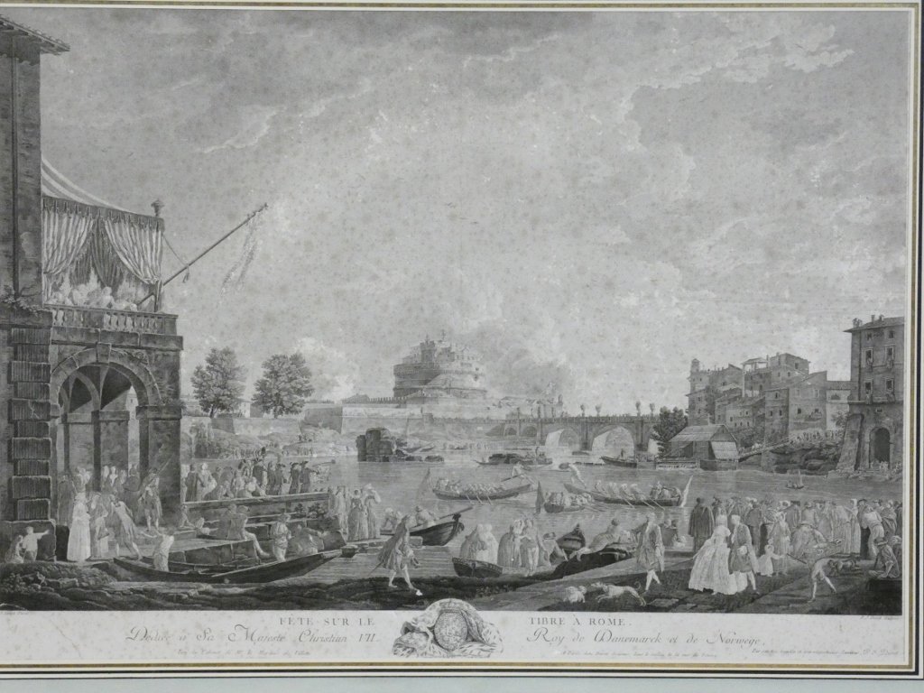 Very Large 18th-century Engraving, -photo-3