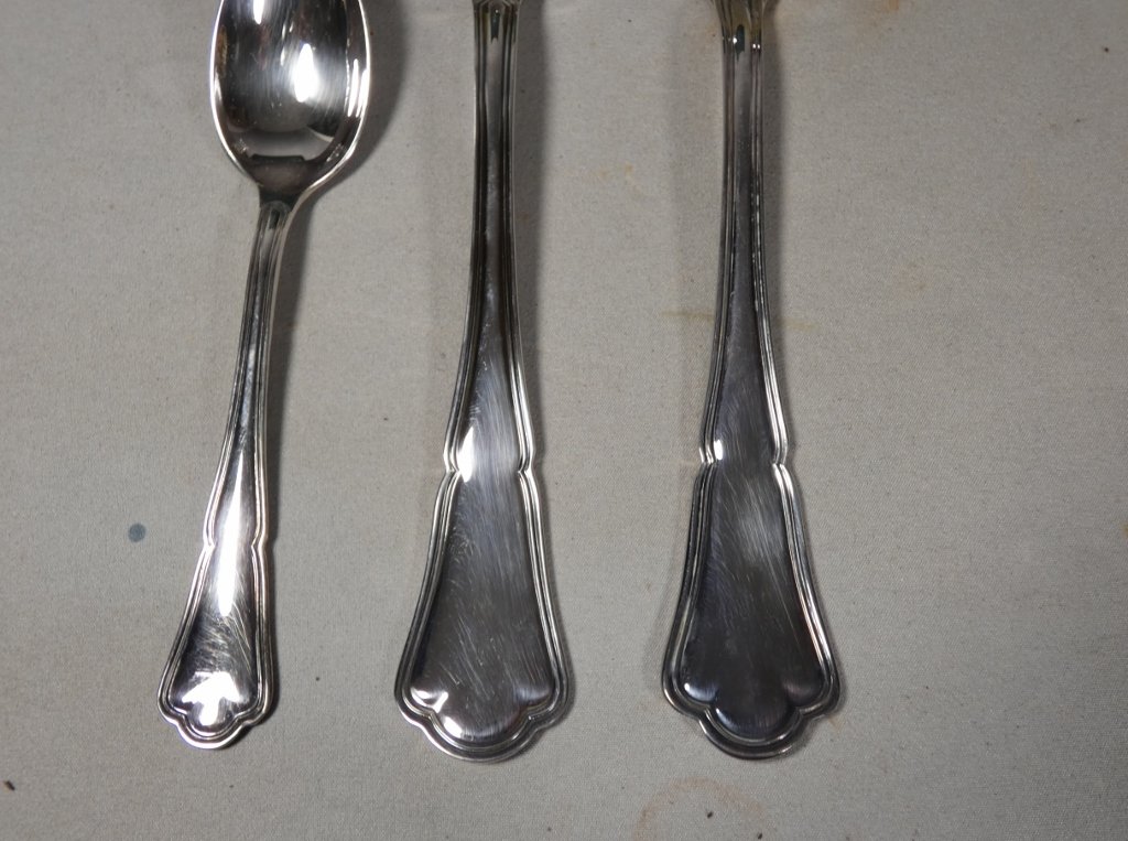 Ercuis Victoria Contours, 12-piece Silver-plated Cutlery Set-photo-4
