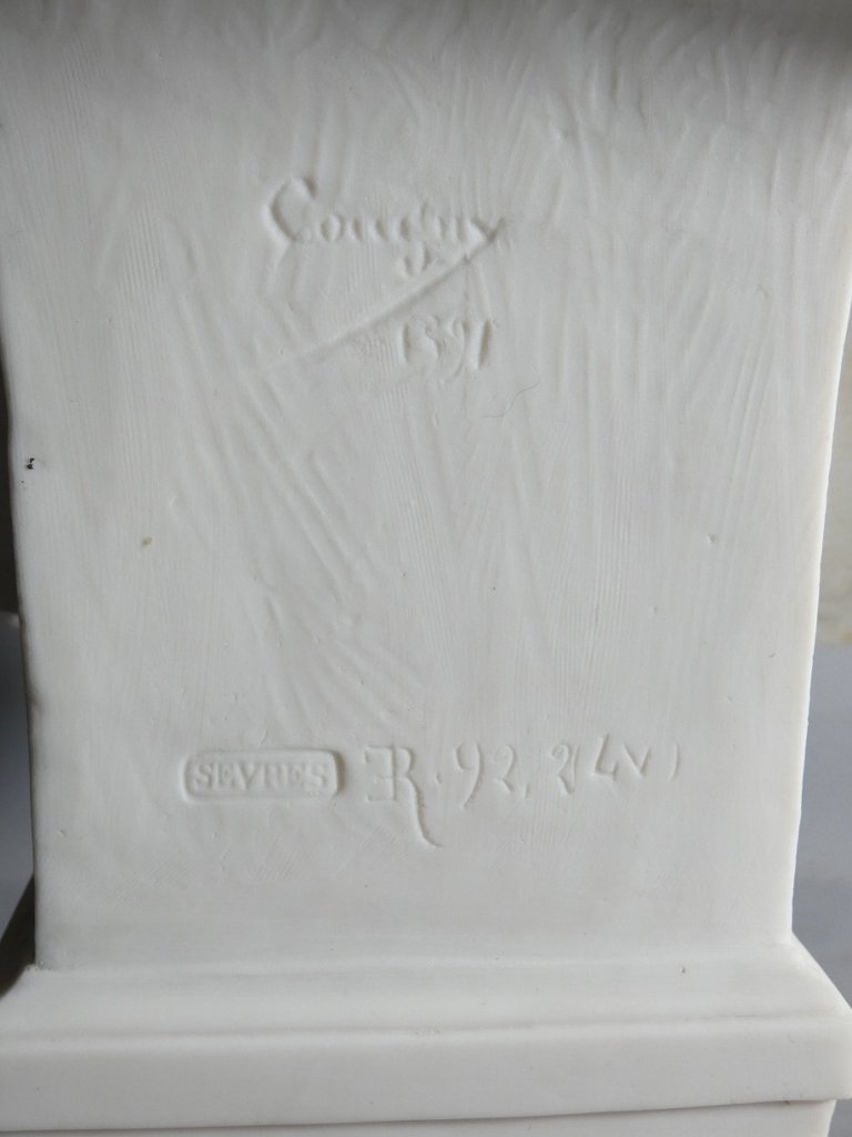 Buste de Sadi Carnot en biscuit de Sèvres signé Cougny et daté 1891, Carnot Sénateur-photo-6