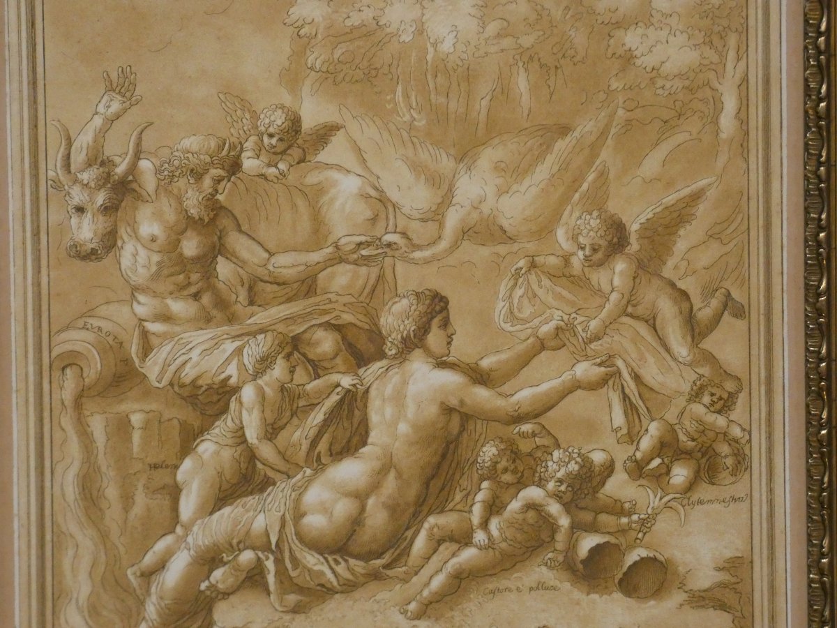Jupiter And Europa, An 18th-century Engraving Based On A Work By Giulo Romano, Engraved By Andréa Scacciati, 1766-photo-3