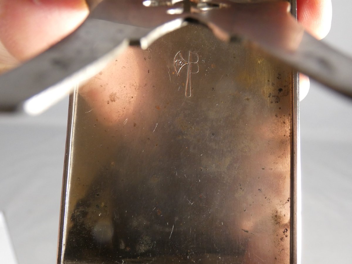 Louis XVI-style Photo Frame In Silver-plated Bronze, Early 20th Century-photo-6