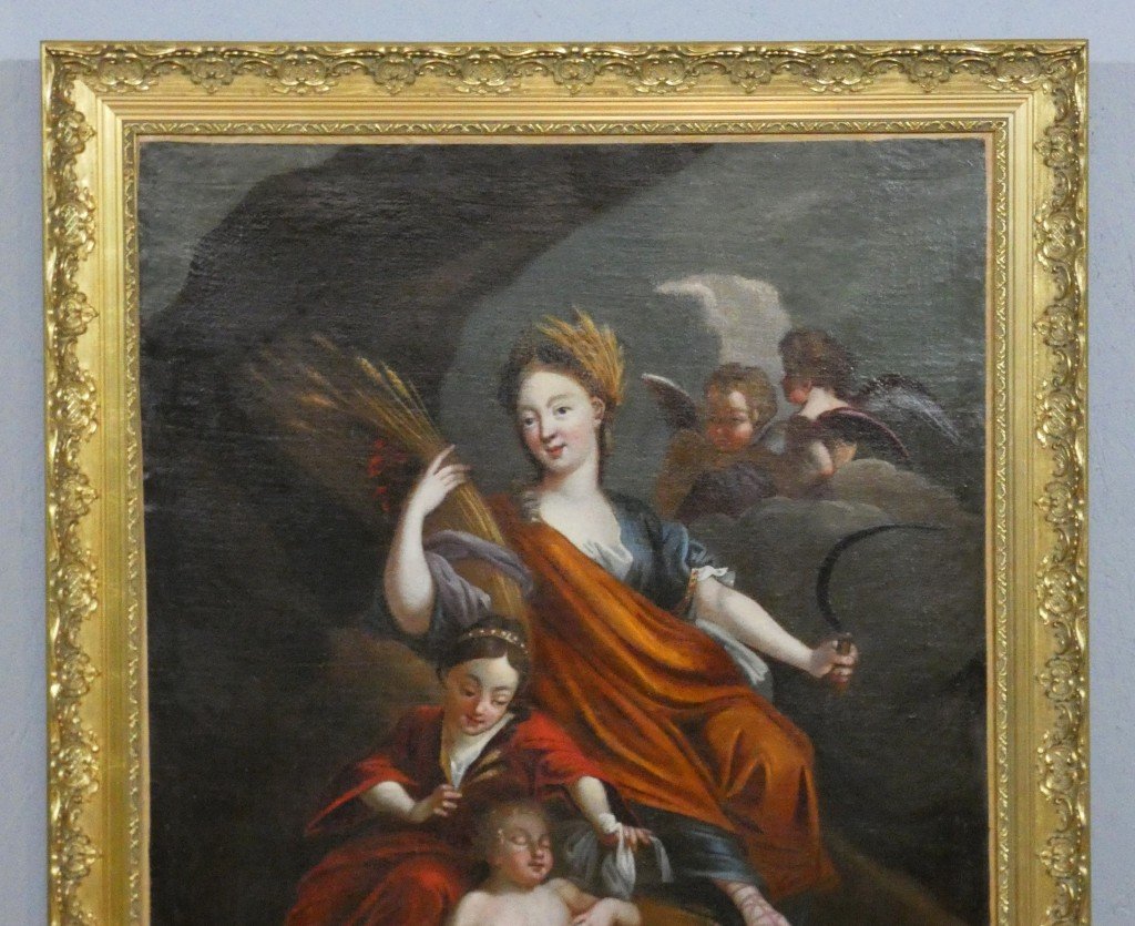 Cérès, allégorie de l’Été — huile sur toile, école française du XVIIIe siècle-photo-2