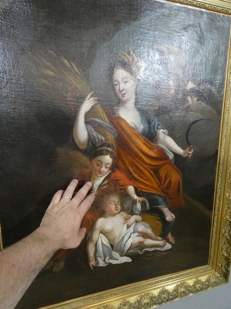 Cérès, allégorie de l’Été — huile sur toile, école française du XVIIIe siècle-photo-3