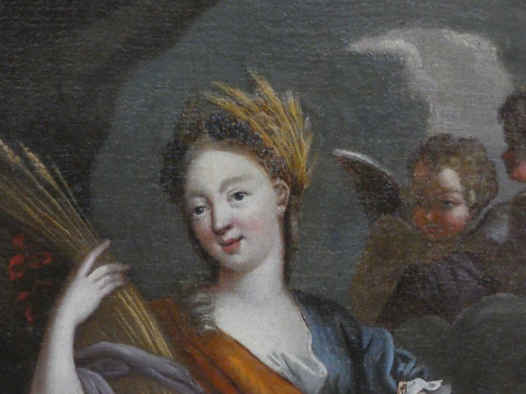 Cérès, allégorie de l’Été — huile sur toile, école française du XVIIIe siècle-photo-2