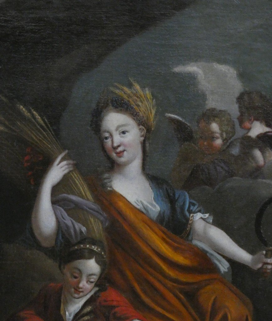 Cérès, allégorie de l’Été — huile sur toile, école française du XVIIIe siècle-photo-5