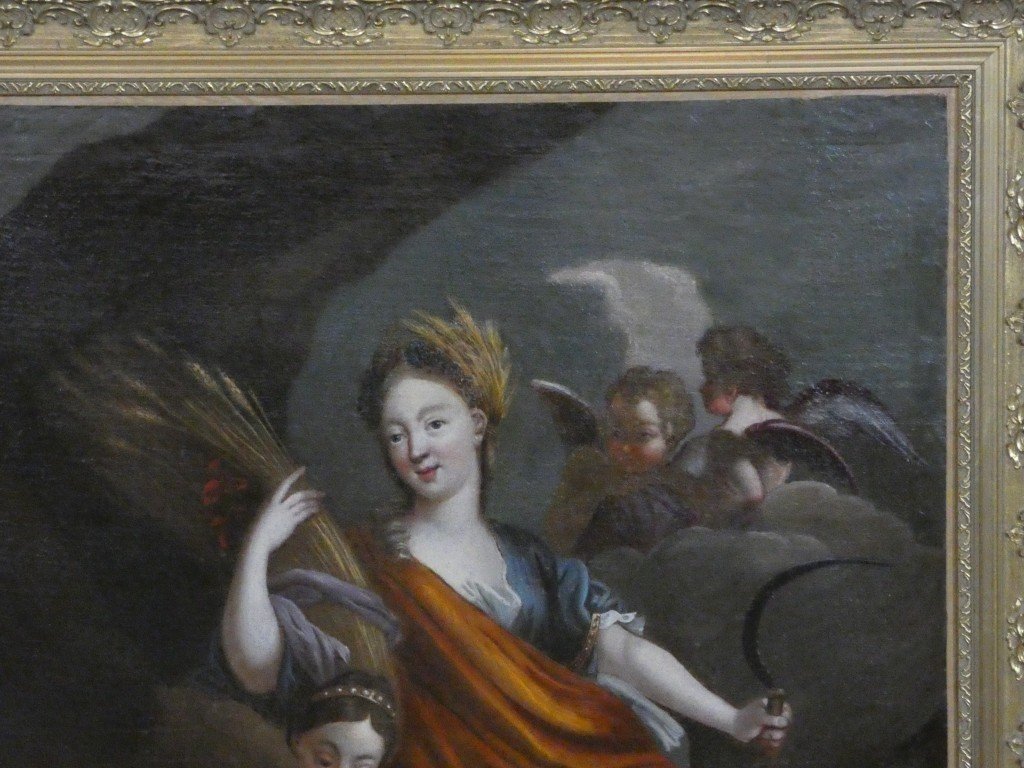Cérès, allégorie de l’Été — huile sur toile, école française du XVIIIe siècle-photo-6